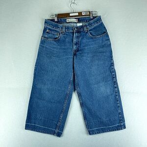 Levi's 550 Husky Jeans Blue Tag Size 16 (31x21) Mid Rise Relaxed Fit Capri Denim